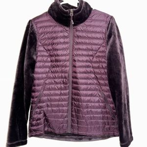 purple winter coat